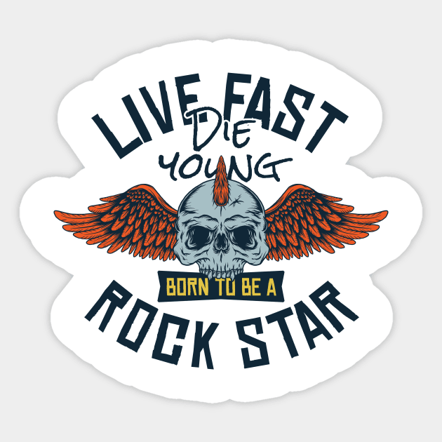 Live Fast Die Young Sticker by CyberpunkTees